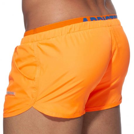 Addicted Double Waistband Swim Shorts - Orange