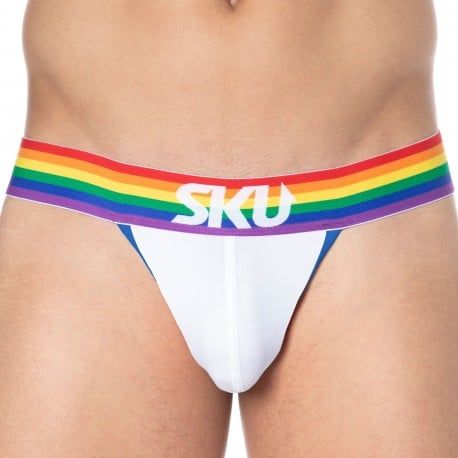 SKU Jock Strap Rainbow Blanc