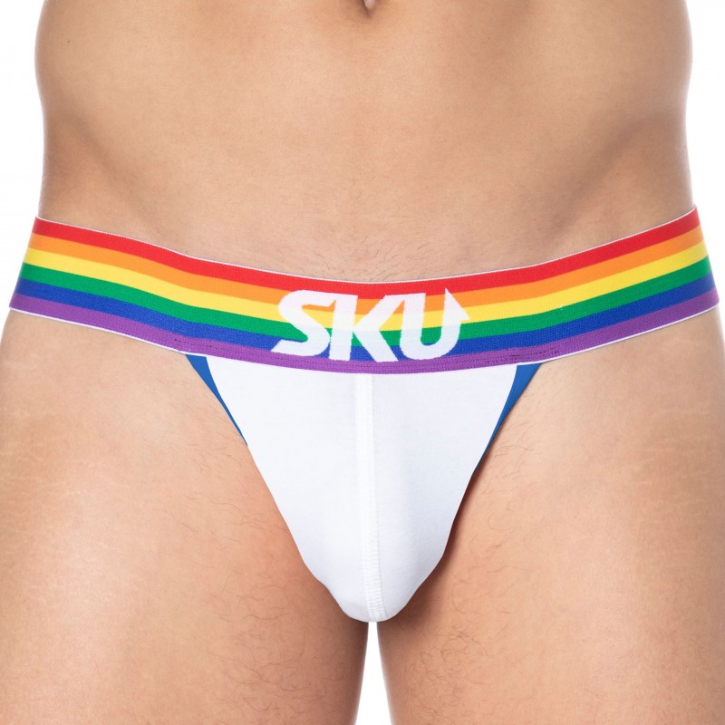 SKU Jock Strap Rainbow Blanc