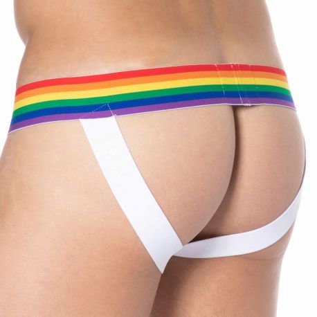SKU Jock Strap Rainbow Blanc
