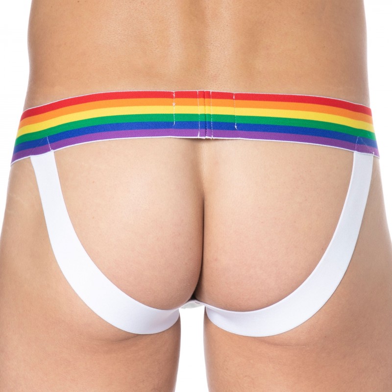 SKU Jock Strap Rainbow Blanc