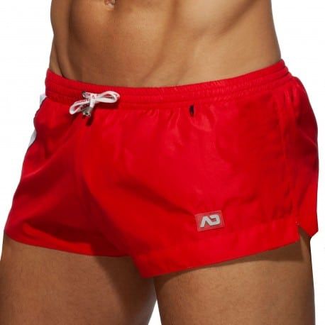Addicted Racing Side Swim Shorts - Red