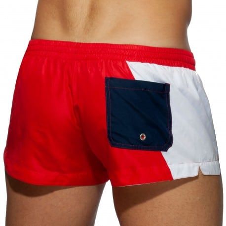 Addicted Short de Bain Racing Side Rouge