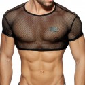 Addicted T-Shirt Crop C-Through Mesh Noir