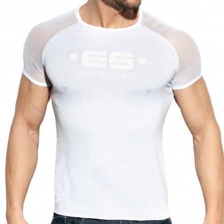 ES Collection T-Shirt Raglan Mesh Blanc