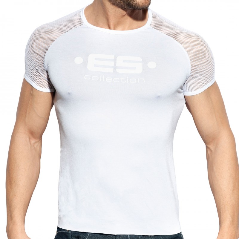 ES Collection T-Shirt Raglan Mesh Blanc