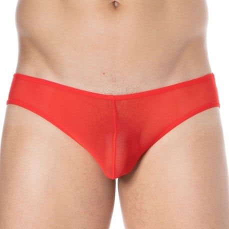 Doreanse Slip Sexy Tulle Uni Rouge