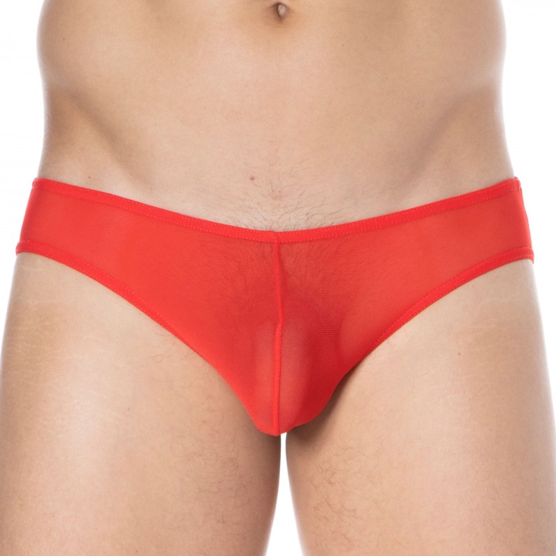 Doreanse Slip Sexy Tulle Uni Rouge