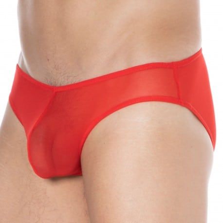 Doreanse Slip Sexy Tulle Uni Rouge
