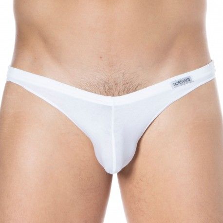 Doreanse String Sexy Coton Modal Uni Blanc