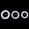 Orion 3-Pack Transparent Cockrings with Balls