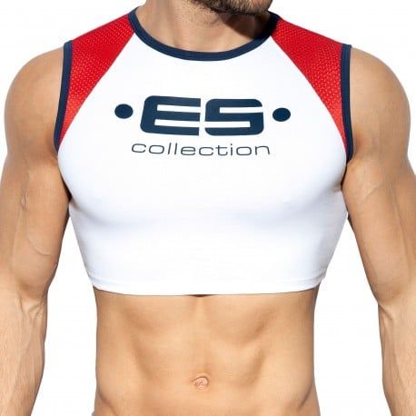 ES Collection Débardeur Crop Muscle Blanc
