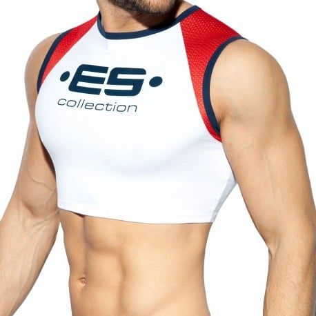 ES Collection Débardeur Crop Muscle Blanc