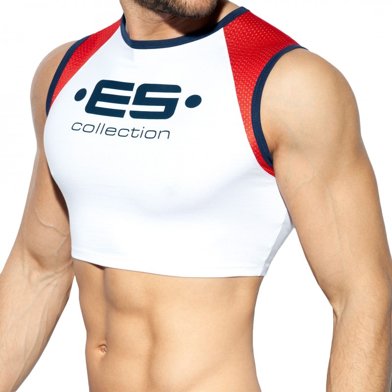 ES Collection Débardeur Crop Muscle Blanc