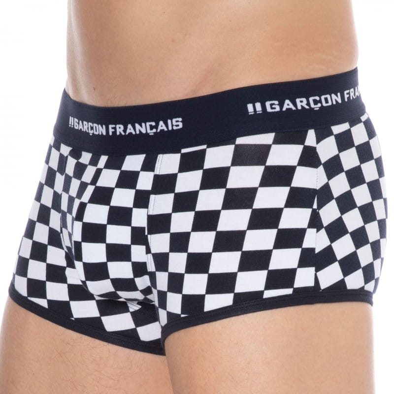 Garçon Français Boxer Court Damier Coton 