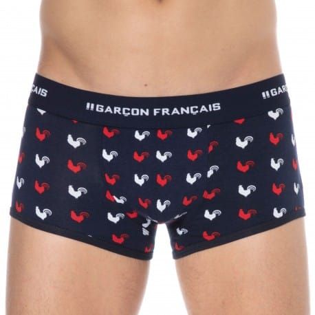 Garçon Français Boxer Coq Gaulois Bleu Marine