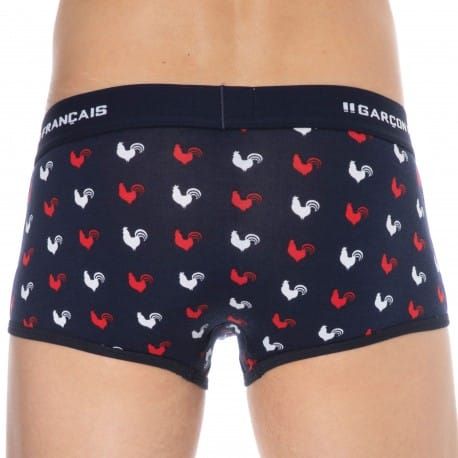 Garçon Français Boxer Coq Gaulois Bleu Marine