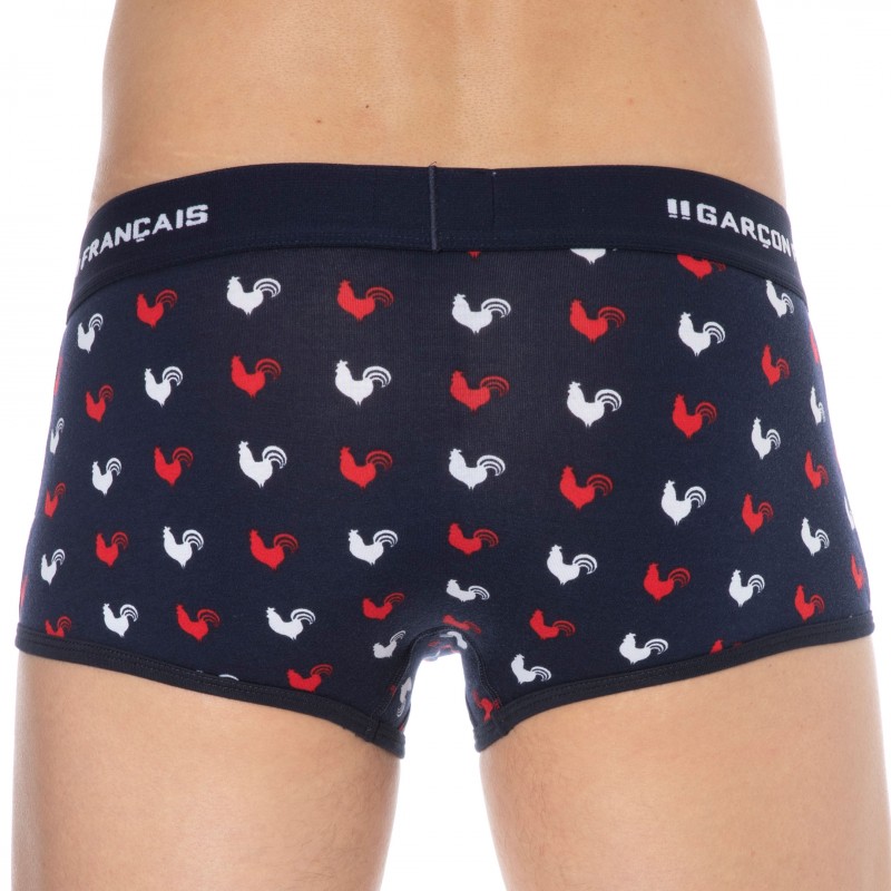 Garçon Français Boxer Coq Gaulois Bleu Marine