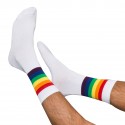 Garçon Français Chaussettes Coton Rayures Arc-en-Ciel
