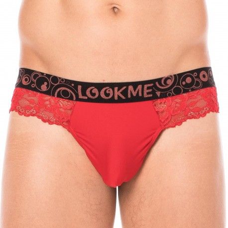 Lookme String Dentelle Rouge