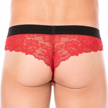 Lookme String Dentelle Rouge