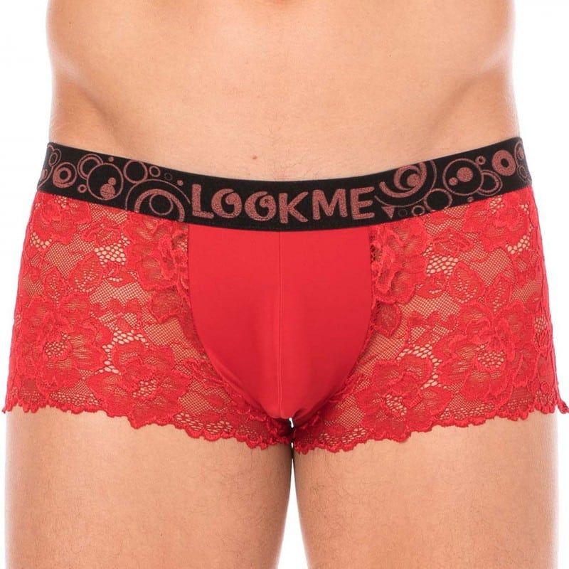 Lookme Boxer Dentelle Rouge