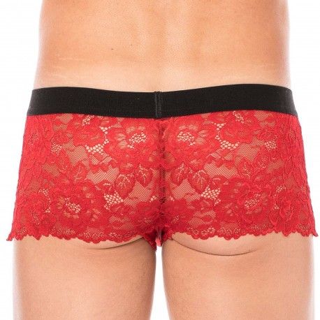 Lookme Boxer Dentelle Rouge