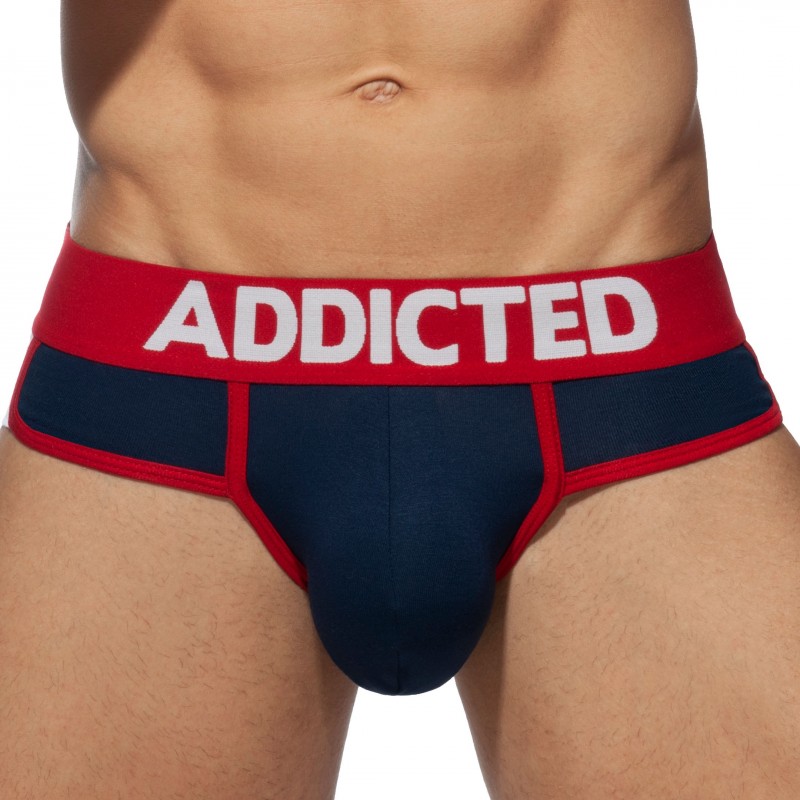 Addicted Lot de 3 Slips Second Skin Blanc - Marine - Bleu Roi