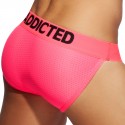 Addicted Slip Tanga Cockring Mesh Neon Rose Fluo