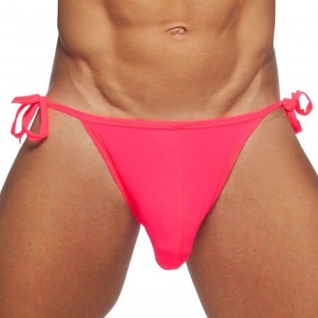 Addicted Slip de Bain Tanga Cockring Rose Fluo