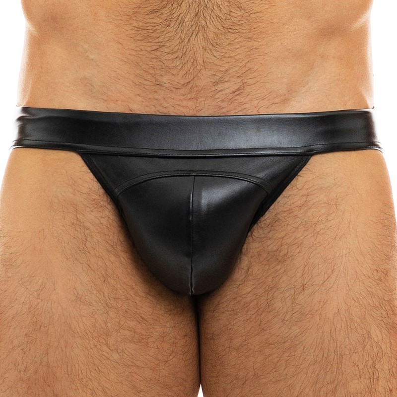 Modus Vivendi Jock Strap Leather Simili-Cuir Noir