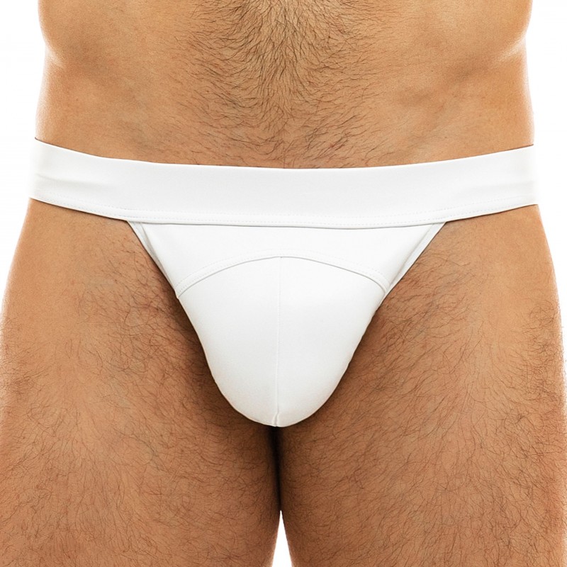 Modus Vivendi Slip Tanga Leather Simili-Cuir Blanc