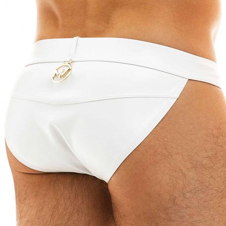 Modus Vivendi Slip Tanga Leather Simili-Cuir Blanc