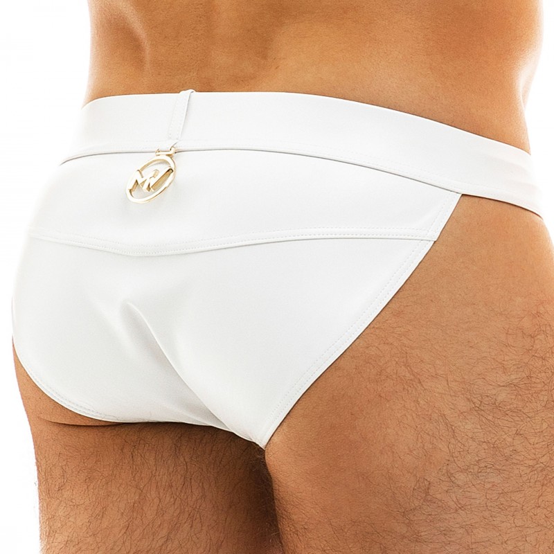 Modus Vivendi Slip Tanga Leather Simili-Cuir Blanc