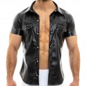 Modus Vivendi Chemisette Leather Simili-Cuir Noire