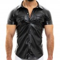 Modus Vivendi Chemisette Leather Simili-Cuir Noire