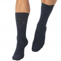 Tommy Hilfiger Lot de 2 Paires de Chaussettes Basses Bleu Jeans - Fine Rayure Bleue