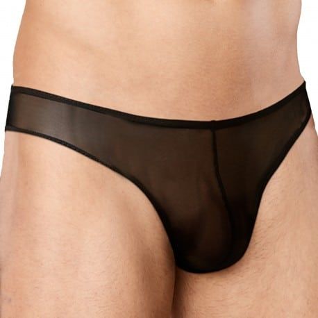 Doreanse Sexy Plain Tulle Thong - Black