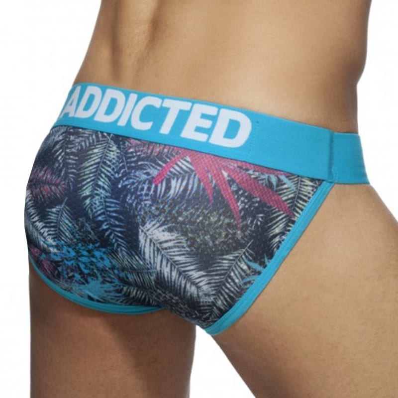 Addicted Lot de 3 Slips Tanga Mesh Tropical