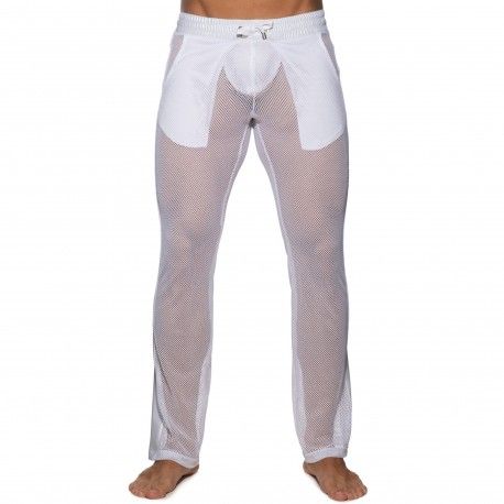 Addicted Pantalon Mesh Blanc