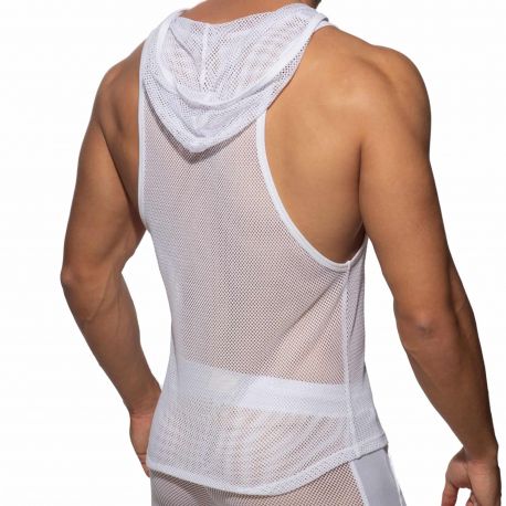 Addicted Débardeur Hoody Mesh Blanc