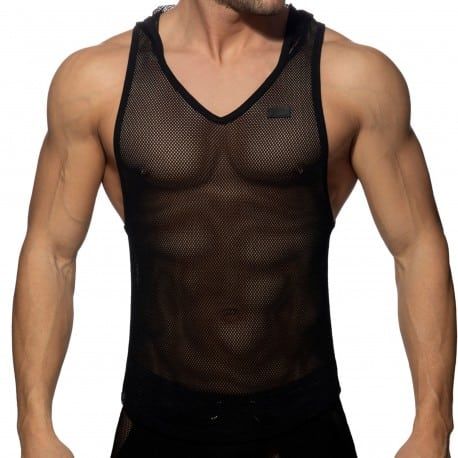 Addicted Débardeur Hoody Mesh Noir