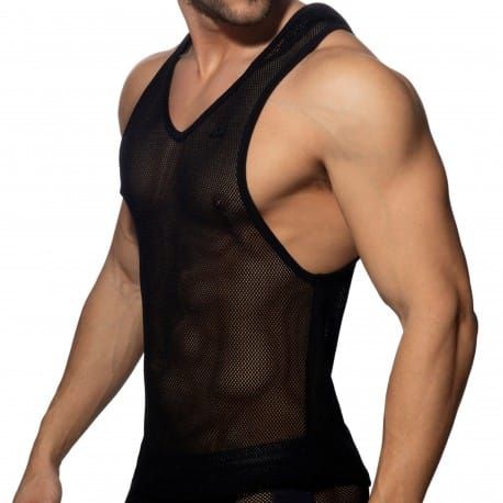 Addicted Débardeur Hoody Mesh Noir