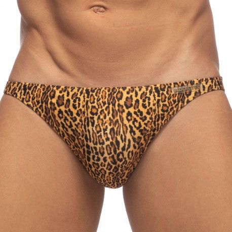 Addicted Slip de Bain Mini Bikini Léopard Brun