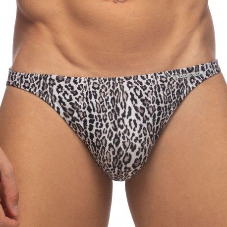 Addicted Slip de Bain Mini Bikini Léopard Gris