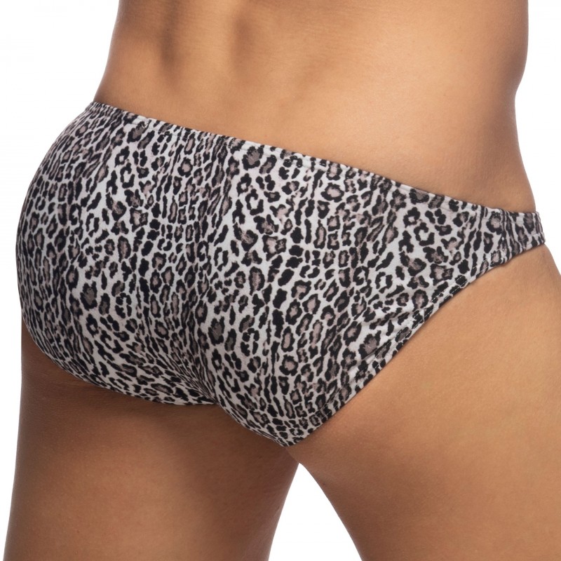 Addicted Slip de Bain Mini Bikini Léopard Gris