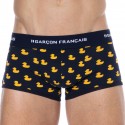 Garçon Français Boxer Court Canard Coton Bleu Marine