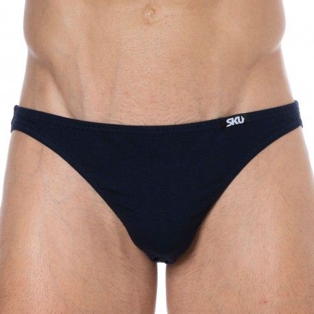 SKU Lot de 3 Slips Mini Coton Bleu Marine
