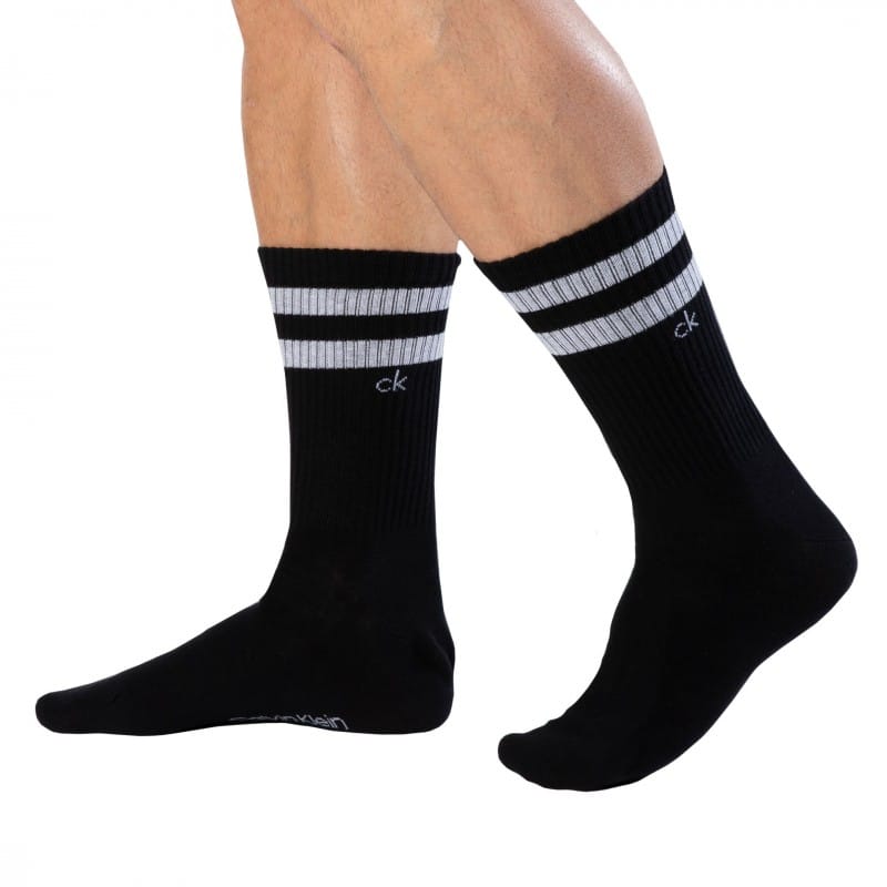 Calvin Klein Lot de 2 Paires de Chaussettes Sport Maurice Noires