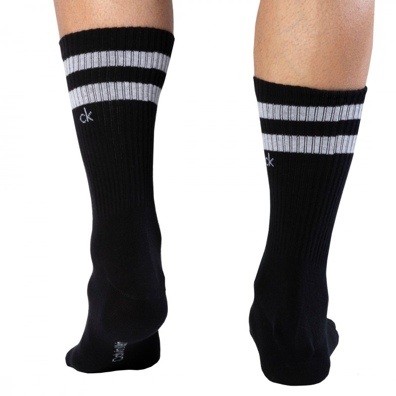Calvin Klein Lot de 2 Paires de Chaussettes Sport Maurice Noires